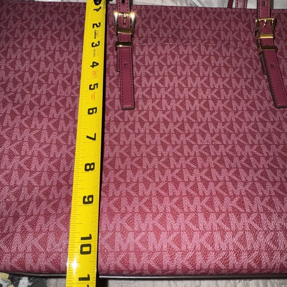 Michael Kors Mulberry Signature Quinn Large Logo TZ Tote Bag 30T5GQNT9V 17x11x4”